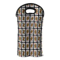 Four Queens Playing Cards Pattern Print Double Neoprene Wine Tote