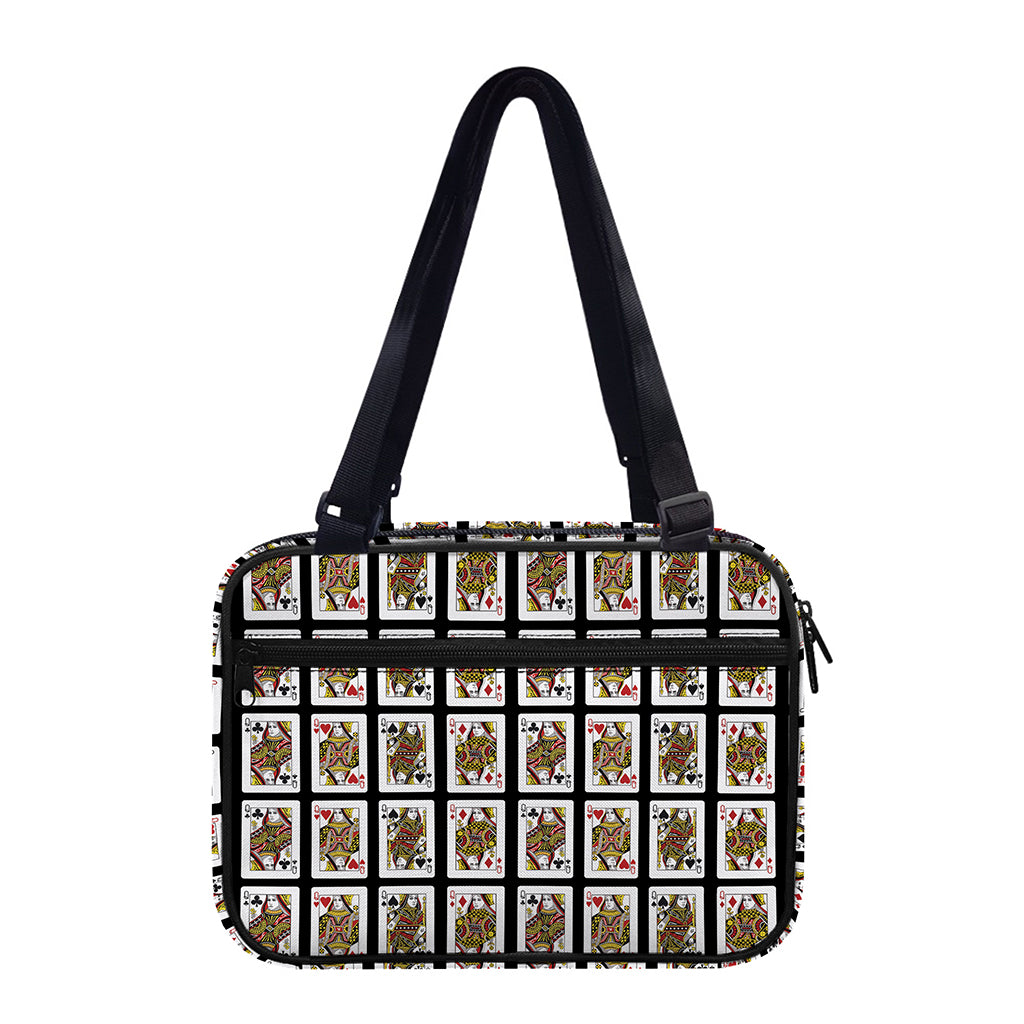 Four Queens Playing Cards Pattern Print Double Strap Bible Bag