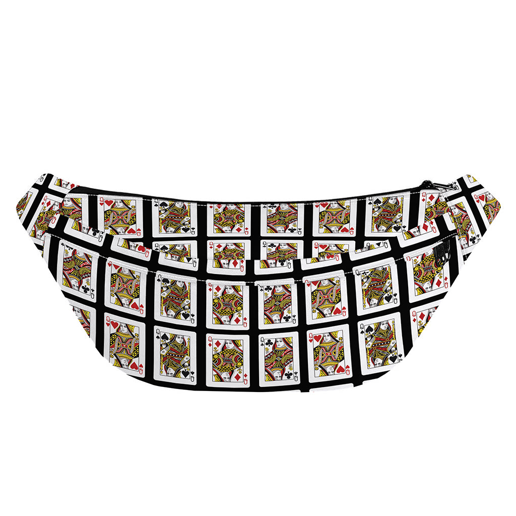 Four Queens Playing Cards Pattern Print Fanny Pack