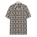 Four Queens Playing Cards Pattern Print Hawaiian Shirt