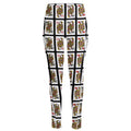 Four Queens Playing Cards Pattern Print High-Waisted Pocket Leggings