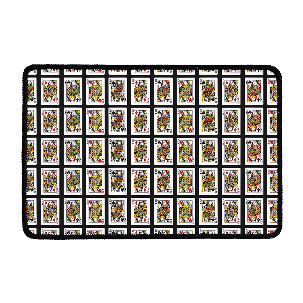 Four Queens Playing Cards Pattern Print Kitchen Mat