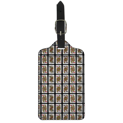 Four Queens Playing Cards Pattern Print Luggage Tag