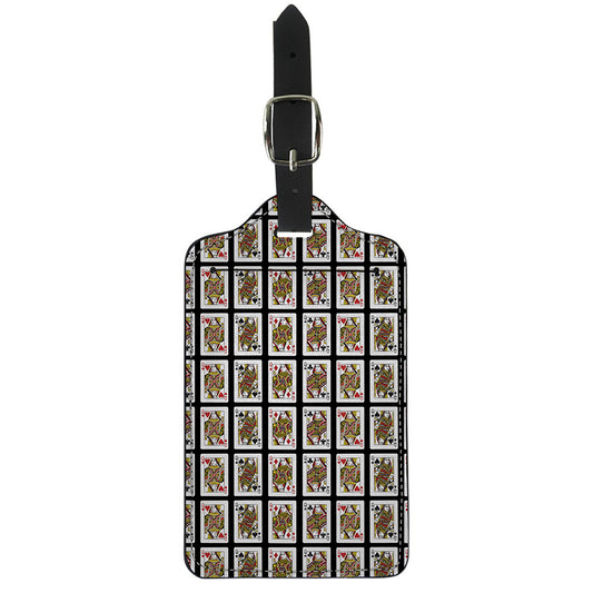 Four Queens Playing Cards Pattern Print Luggage Tag