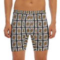 Four Queens Playing Cards Pattern Print Men's Long Boxer Briefs