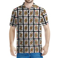 Four Queens Playing Cards Pattern Print Men's Polo Shirt