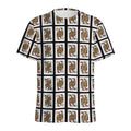 Four Queens Playing Cards Pattern Print Men's Athletic T-Shirt
