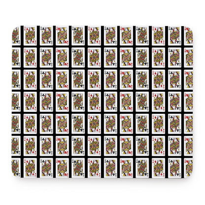 Four Queens Playing Cards Pattern Print Mouse Pad