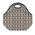 Four Queens Playing Cards Pattern Print Neoprene Lunch Bag