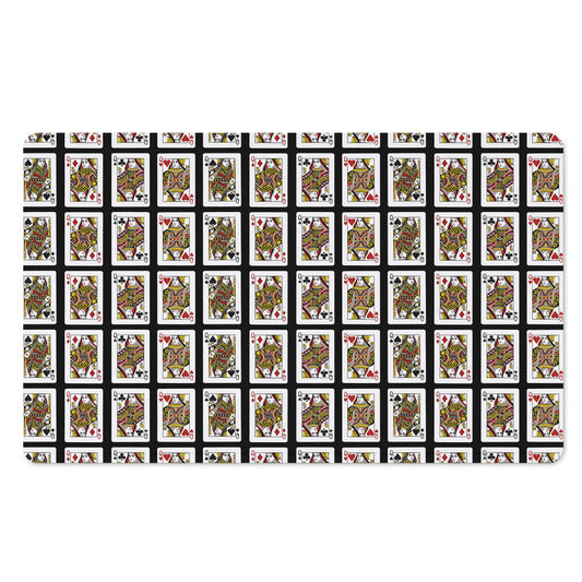 Four Queens Playing Cards Pattern Print Polyester Doormat