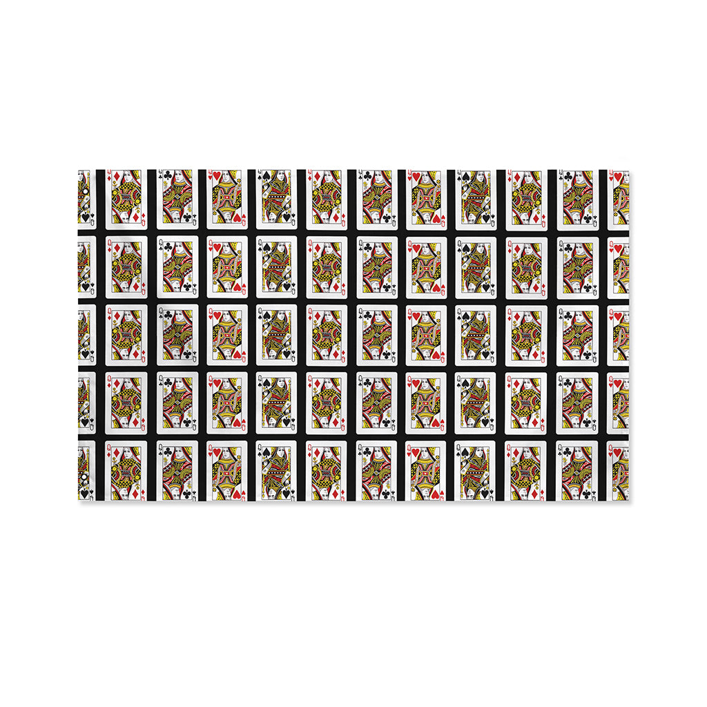 Four Queens Playing Cards Pattern Print Polyester Flag