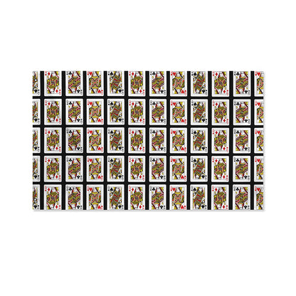 Four Queens Playing Cards Pattern Print Polyester Flag