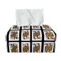Four Queens Playing Cards Pattern Print Rectangle Tissue Box Cover