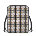 Four Queens Playing Cards Pattern Print Rectangular Crossbody Bag