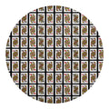 Four Queens Playing Cards Pattern Print Round Blanket
