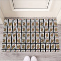 Four Queens Playing Cards Pattern Print Rubber Doormat