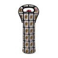 Four Queens Playing Cards Pattern Print Single Neoprene Wine Tote