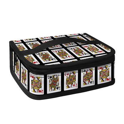 Four Queens Playing Cards Pattern Print Small Lunch Bag