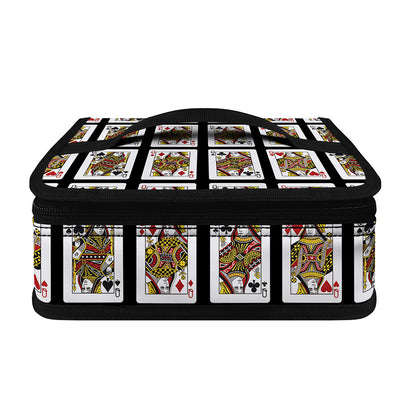Four Queens Playing Cards Pattern Print Small Lunch Bag