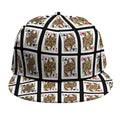 Four Queens Playing Cards Pattern Print Snapback Cap