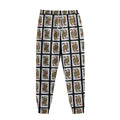 Four Queens Playing Cards Pattern Print Sweatpants