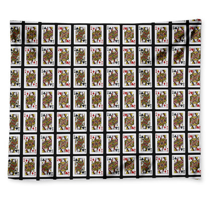 Four Queens Playing Cards Pattern Print Tapestry