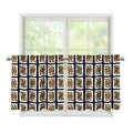 Four Queens Playing Cards Pattern Print Tier Curtains