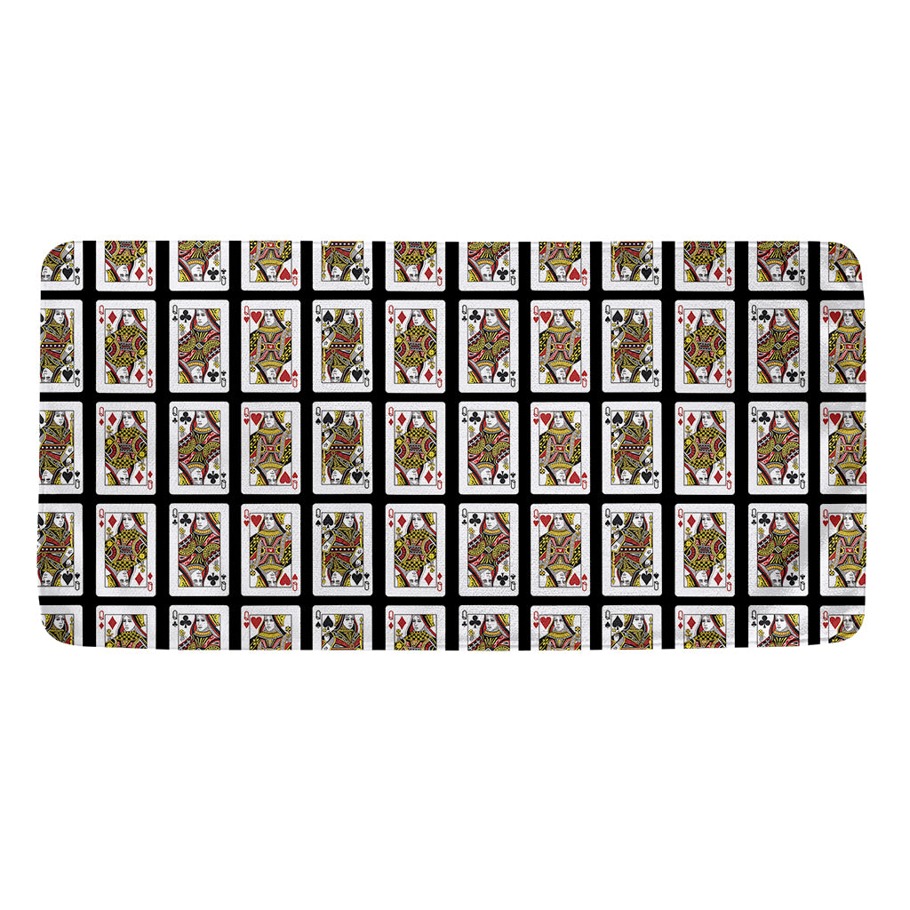Four Queens Playing Cards Pattern Print Towel