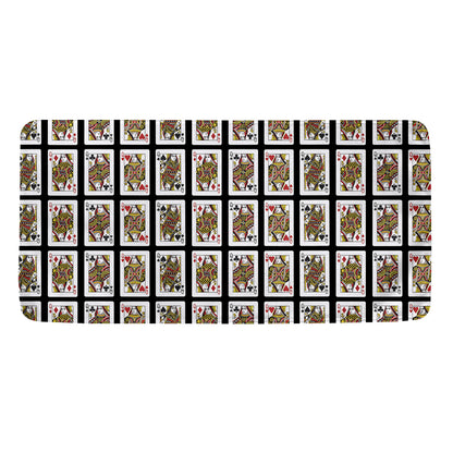 Four Queens Playing Cards Pattern Print Towel
