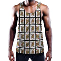 Four Queens Playing Cards Pattern Print Men's Workout Tank Top