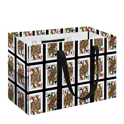 Four Queens Playing Cards Pattern Print Utility Tote Bag