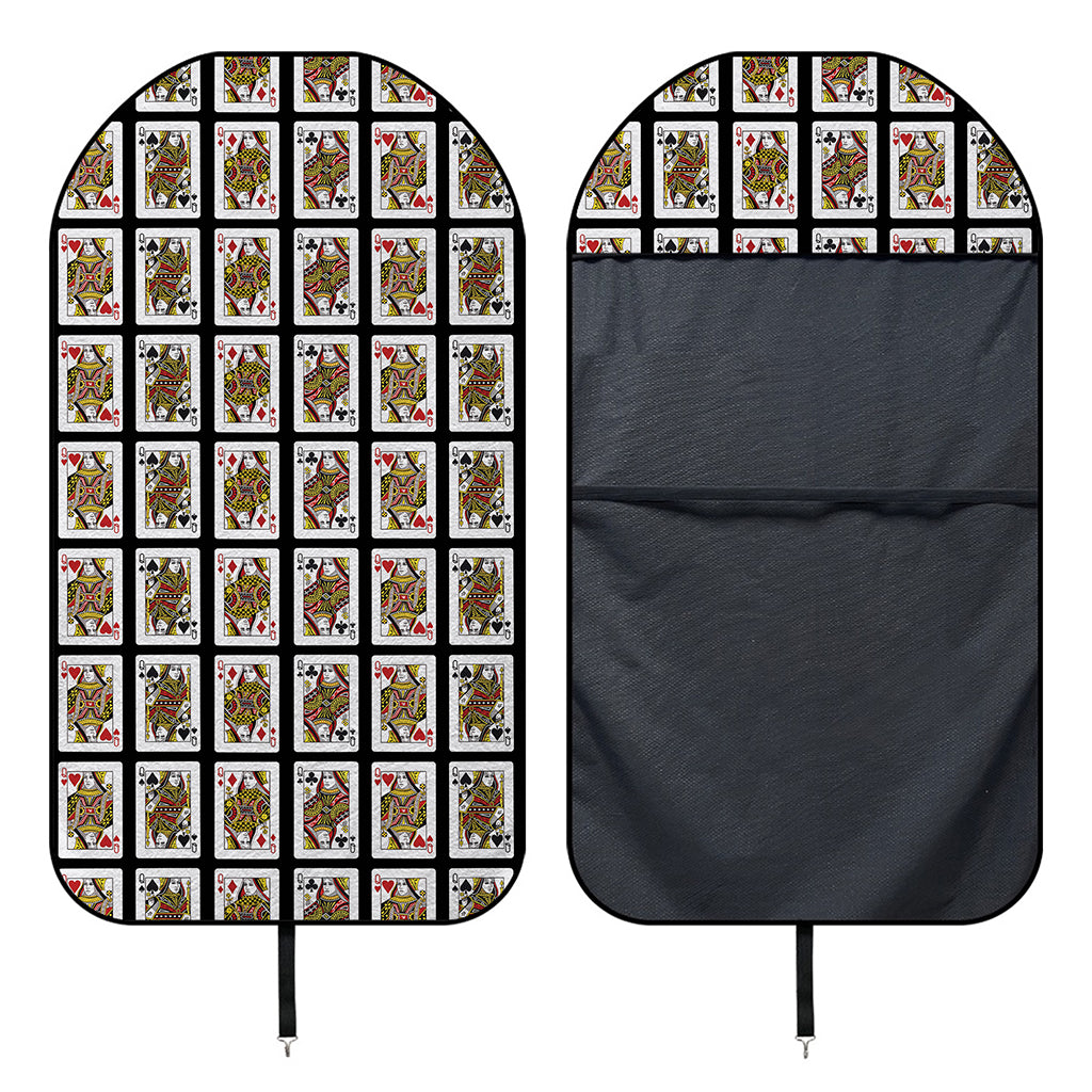 Four Queens Playing Cards Pattern Print Waterproof Car Seat Cover
