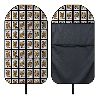 Four Queens Playing Cards Pattern Print Waterproof Car Seat Cover