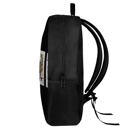 Four Queens Playing Cards Print 17 Inch Backpack
