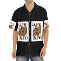 Four Queens Playing Cards Print Aloha Shirt