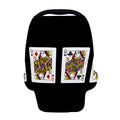 Four Queens Playing Cards Print Baby Seat Cover