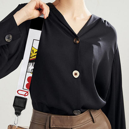 Four Queens Playing Cards Print Bag Strap