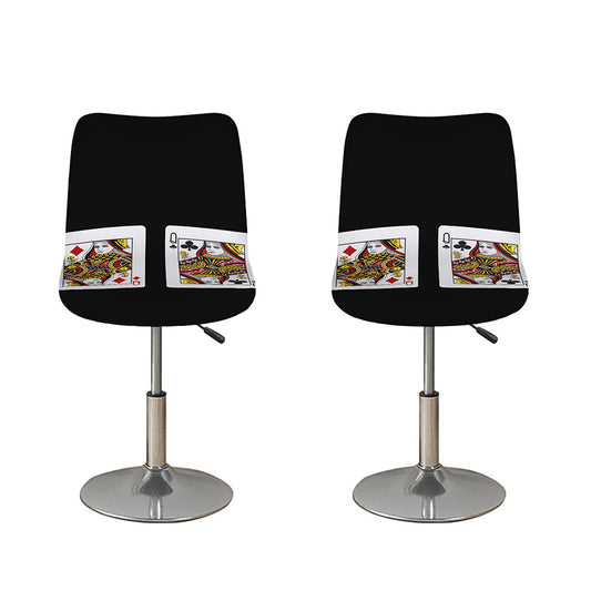 Four Queens Playing Cards Print Bar Stool Covers