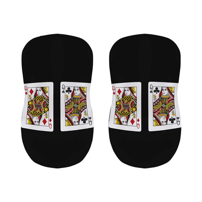 Four Queens Playing Cards Print Bar Stool Covers
