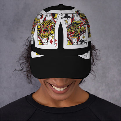 Four Queens Playing Cards Print Baseball Cap
