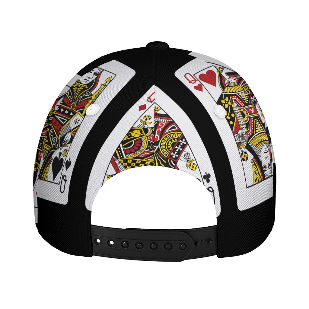 Four Queens Playing Cards Print Baseball Cap