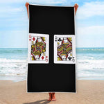 Four Queens Playing Cards Print Beach Towel