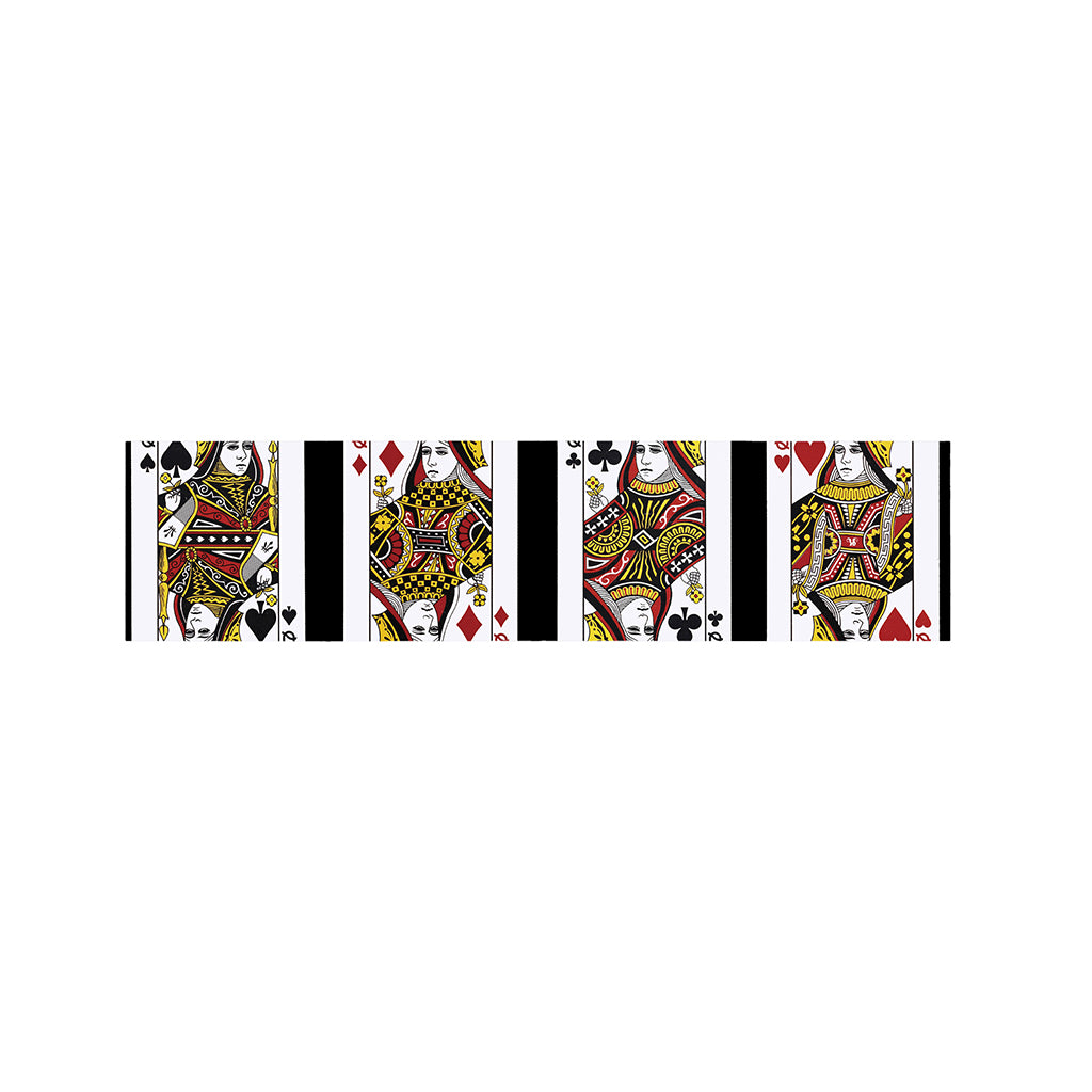Four Queens Playing Cards Print Bed Runner