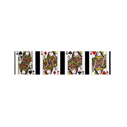 Four Queens Playing Cards Print Bed Runner
