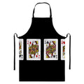 Four Queens Playing Cards Print Bib Apron With Pocket