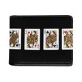 Four Queens Playing Cards Print Bifold Wallet