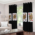 Four Queens Playing Cards Print Dimout Grommet Curtains