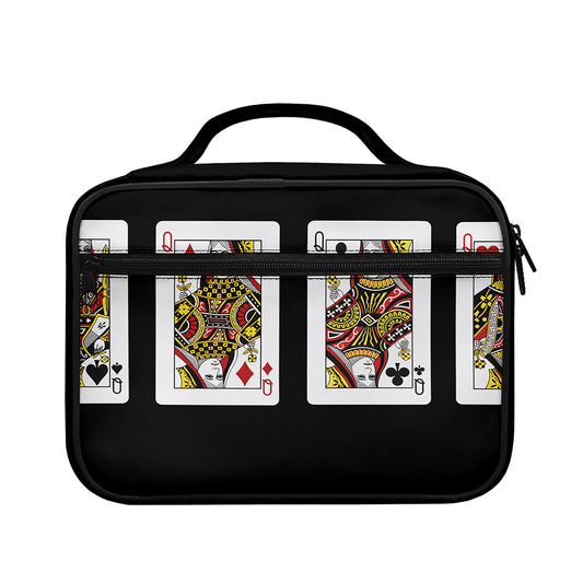 Four Queens Playing Cards Print Briefcase Bible Bag