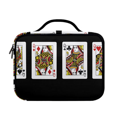 Four Queens Playing Cards Print Briefcase Bible Bag