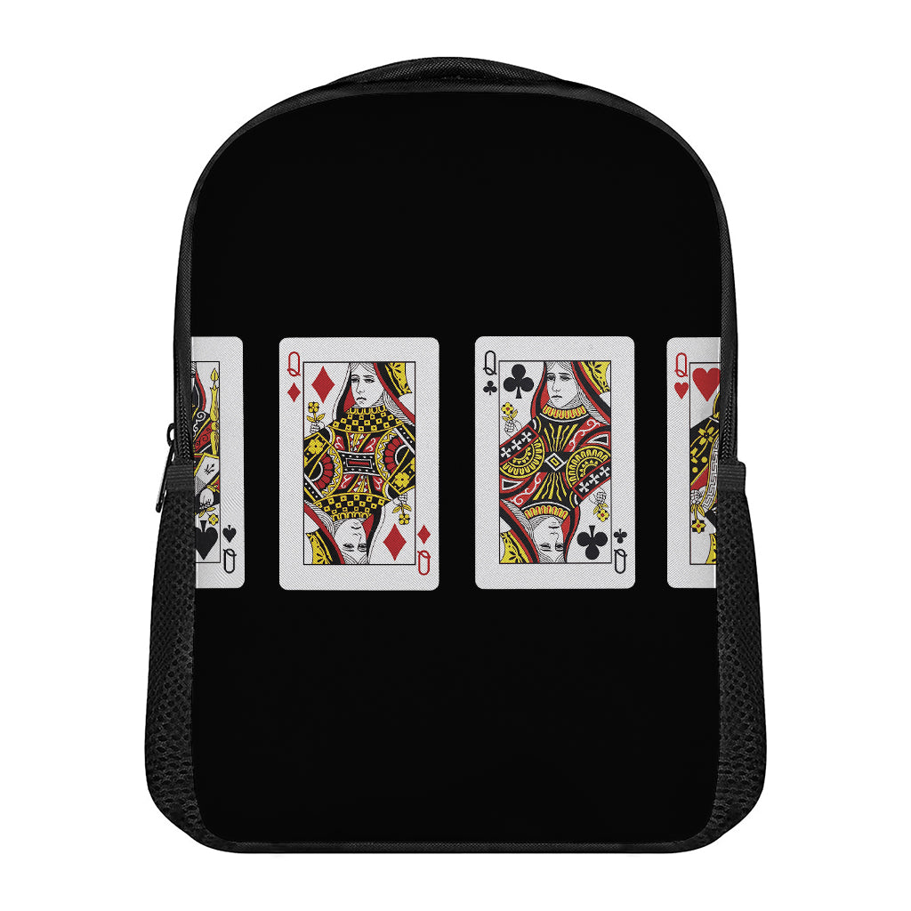 Four Queens Playing Cards Print Casual Backpack
